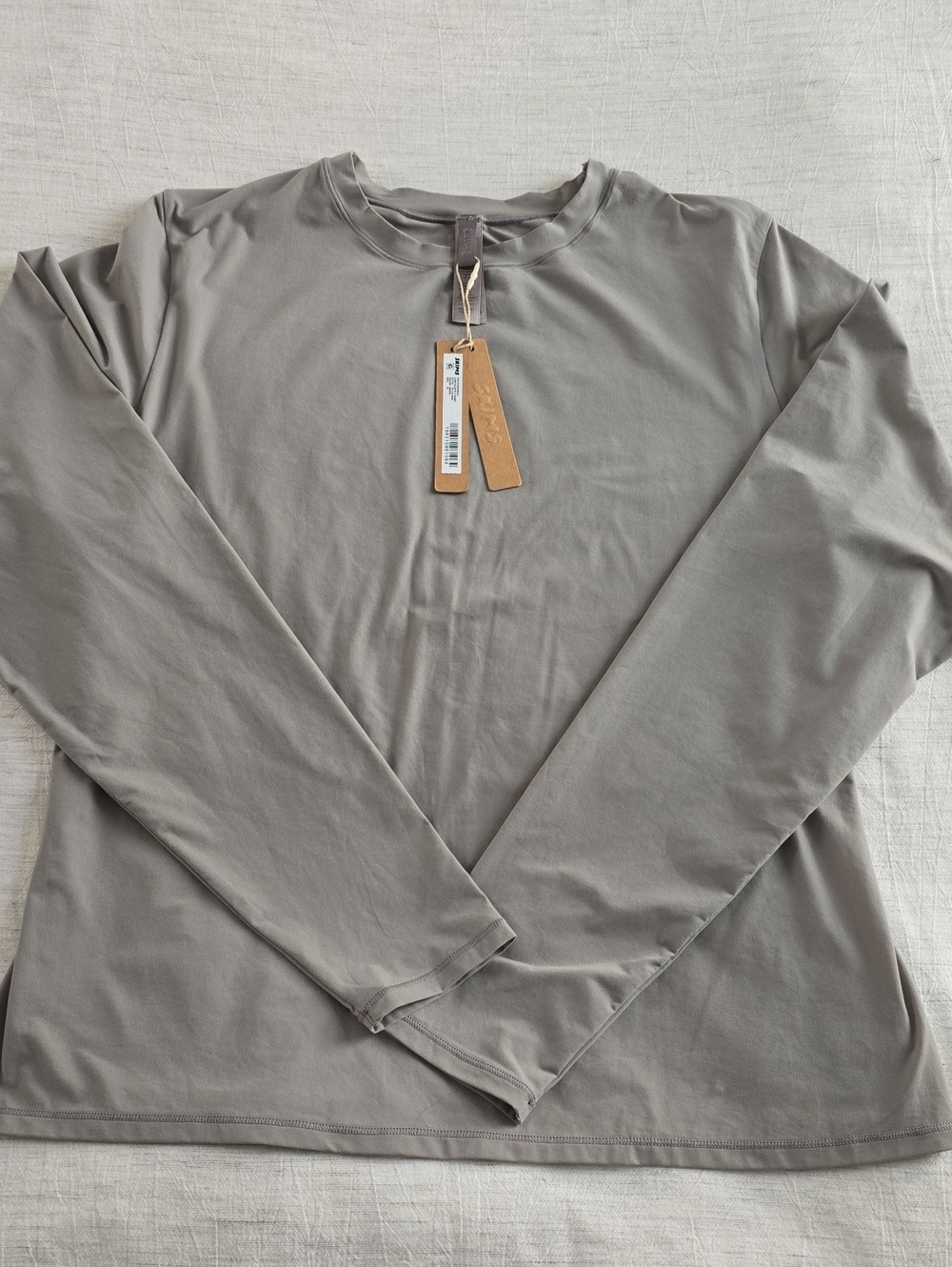 SKIMS Fits Everybody Long Sleeve T-Shirt Size:2X Smoke